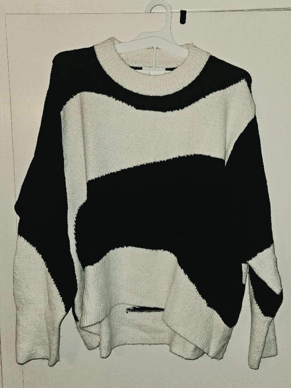 Black and white sweater